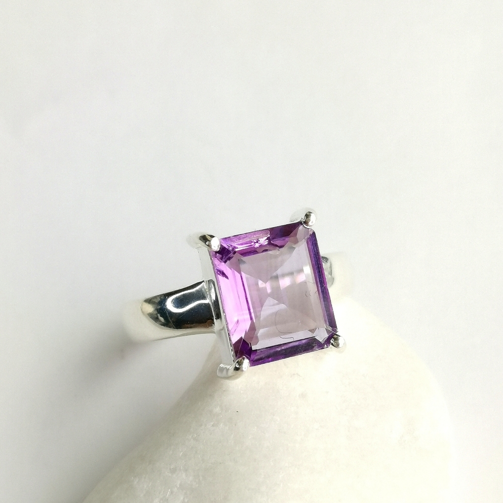 Amethyst ring in Sterling Silver Size 9 🆕 - Picture 7 of 11